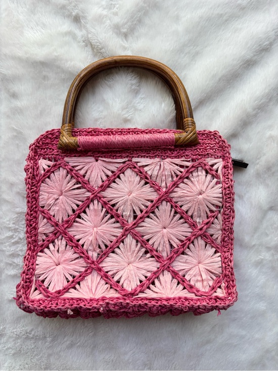 Call It Spring Handbags - Call It Spring Pink Woven Raffia Top-Handle Bag